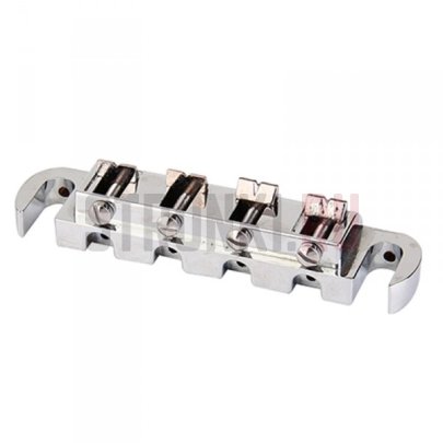Бридж для 4-струнной бас-гитары, банджо, сигарбокса 87MM Musiclily MX0843, хром