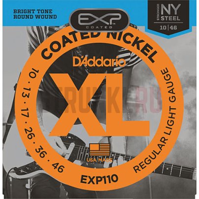 Струны для электрогитары D'Addario Coated EXP110 10-46