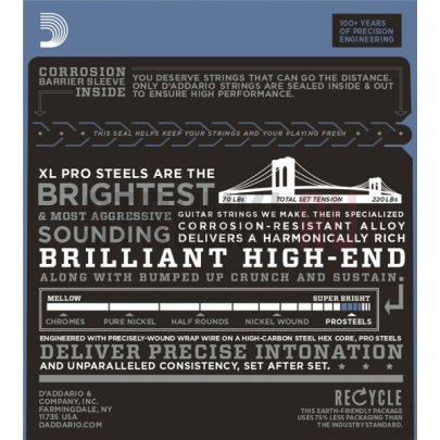 Струны для электрогитары D'Addario ProSteels EPS590 12-52