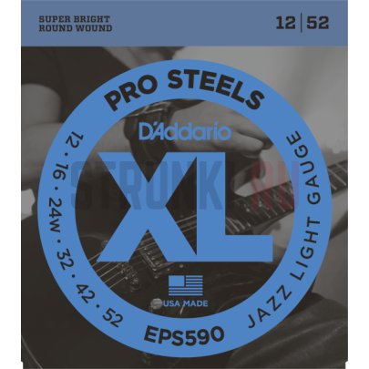 Струны для электрогитары D'Addario ProSteels EPS590 12-52