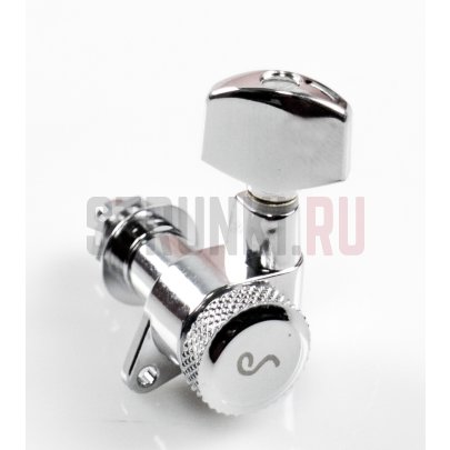 Колок одиночный SCHALLER 10020271.01.51 M6 135, шток 18 мм, правый локовый, хром