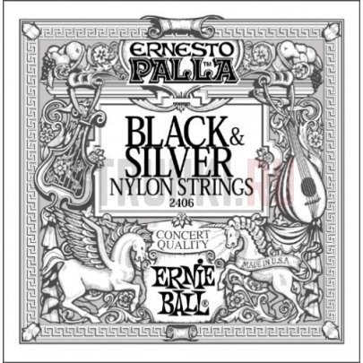 Струны для классической гитары Ernie Ball 2406 Black Silver Nylon  28-42