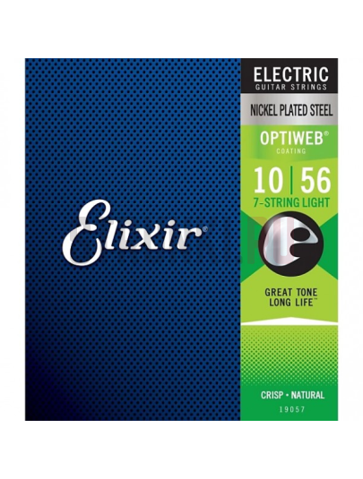 Струны для электрогитары Elixir 19057 Optiweb 7-String Light 10-56