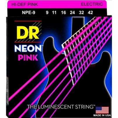 Струны для электрогитары DR Neon HiDef Pink NPE-9 9-42