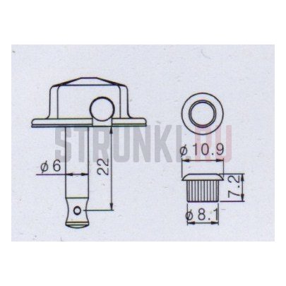 Колки 6 в линию Paxphil J-25-6L-CR, хром