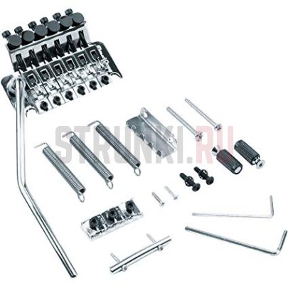 Бридж Floyd Rose тремоло, цвет хром, 92*59 mm, single lock, PARTSLAND BL004CR