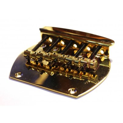 Бридж для 5-струнной бас-гитары PARTSLAND BB023GD, золото