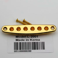 Втулка для сквозного крепления струн, 6 отверстий в линию,  золото, Guyker 