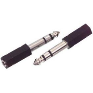 Переходник mini Jack, 6.35 мм стерео штекер, 3.5 мм моно гнездо Лютнер AC-022