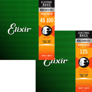 Струны для бас-гитары Elixir 14052 + 15425 Nanoweb Light 45-125