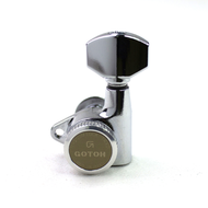 Колок одиночный GOTOH SG301-MGT-07-o, Long, правый, хром