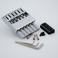 Бридж + топлок для безголовой гитары, Guyker WT001-Chrome, хром