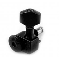 Колок одиночный локовый Sperzel,  увеличенное отверстие под струну, реверсный, черный, шток 23 мм