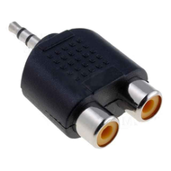 Переходник 3.5 мм стерео штекер, 2хRCA гнезда Lutner AC-010