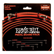 Набор кабелей-патчей ERNIE BALL 6404, красный, угловой-угловой, 10 штук