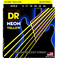 Струны для электрогитары DR Neon HiDef Yellow NYE-9 9-42