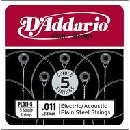 Одиночная струна для электрогитары D'Addario PL011-5 11 5 штук 