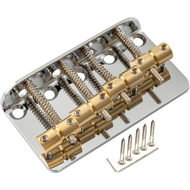 Бридж для 4-струнной бас-гитары Musiclily MX2824CR, хром